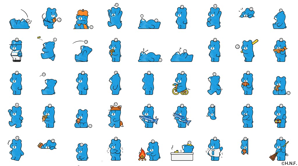 現在約100ポーズ超、すべて手書きです。