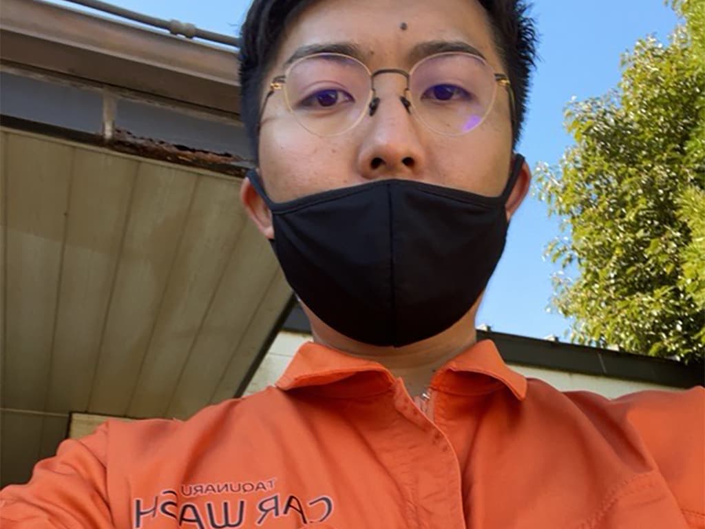 ジョイントベンチャー出向時代の、<br />ツナギを着て現場に出ていたときの写真