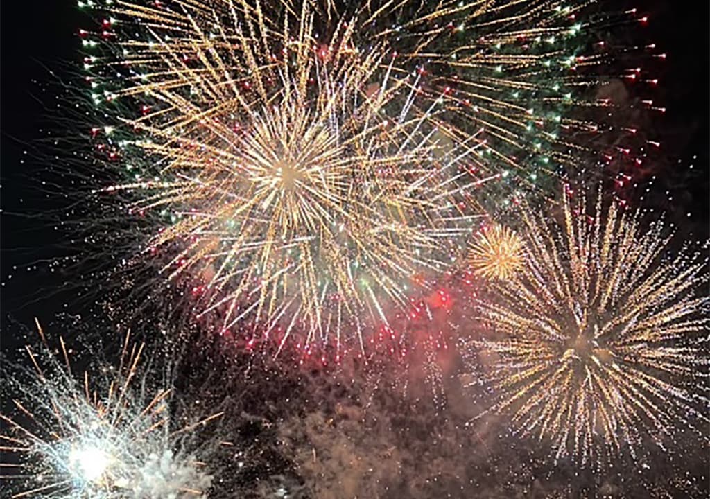 電通グループの同期で見た岡崎市の花火。<br />大変仲良くしてもらっています