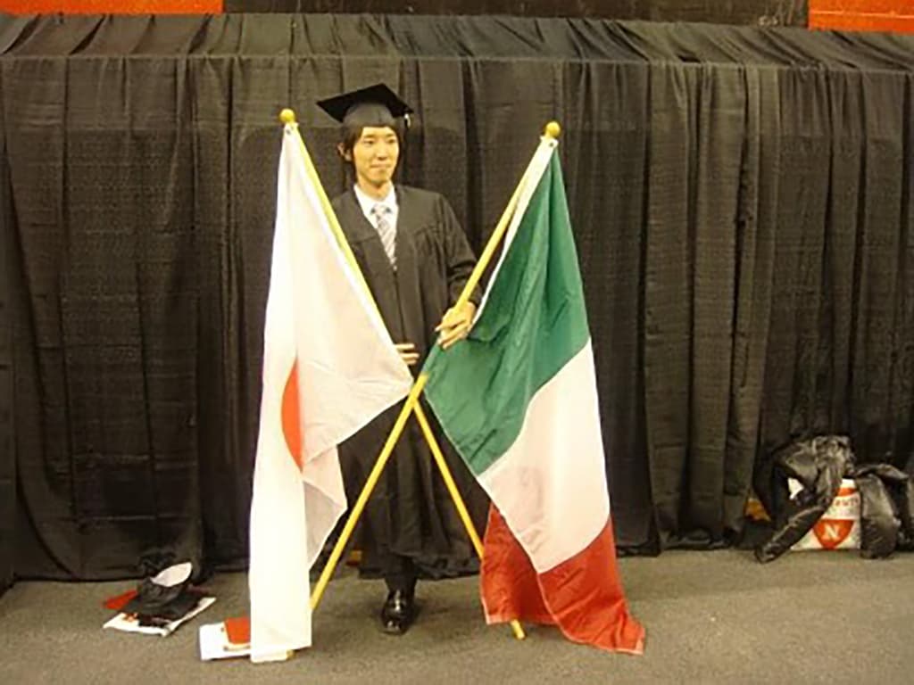 卒業式のひとこまです。<br />イタリア留学は人生を変える転機になりました