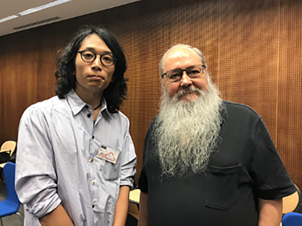 国際学会で世界的哲学者のR.Brandom先生と。のちに翻訳もさせてもらいました