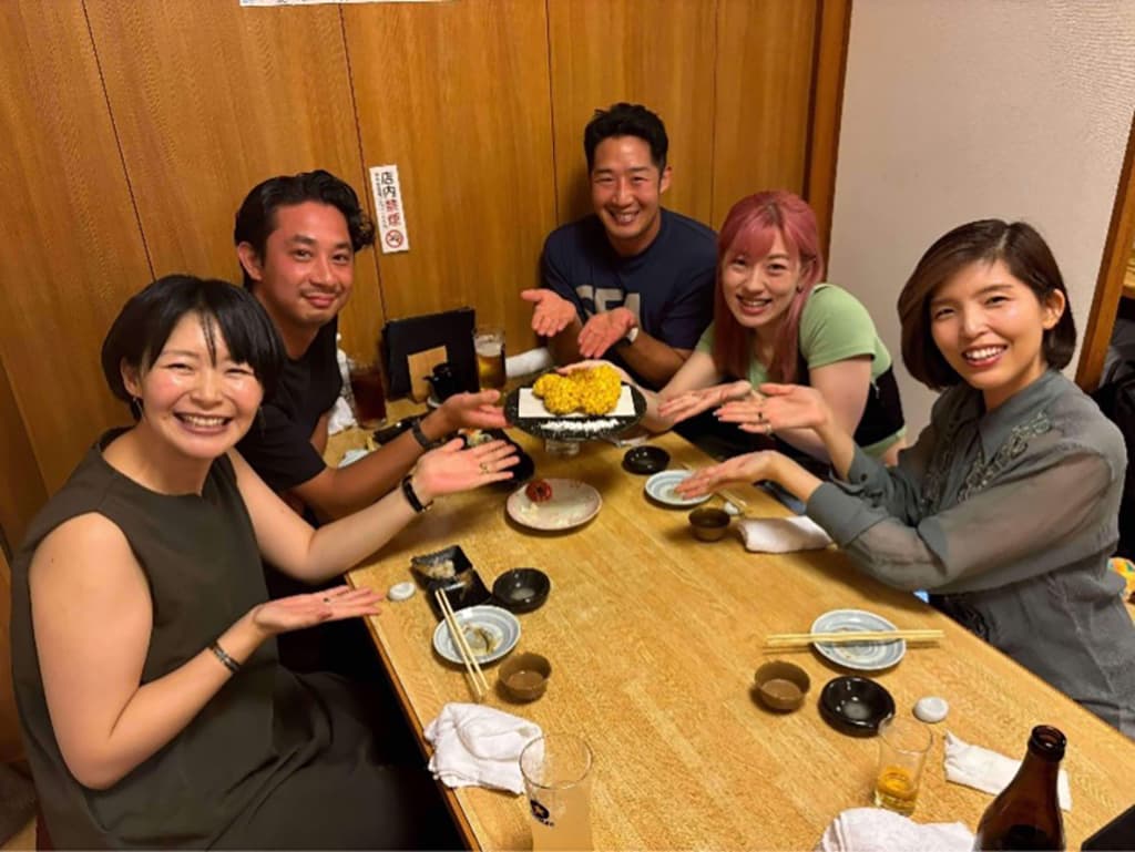 少し自由になった姿。 <br />入社以来ずっとお世話になっている先輩と