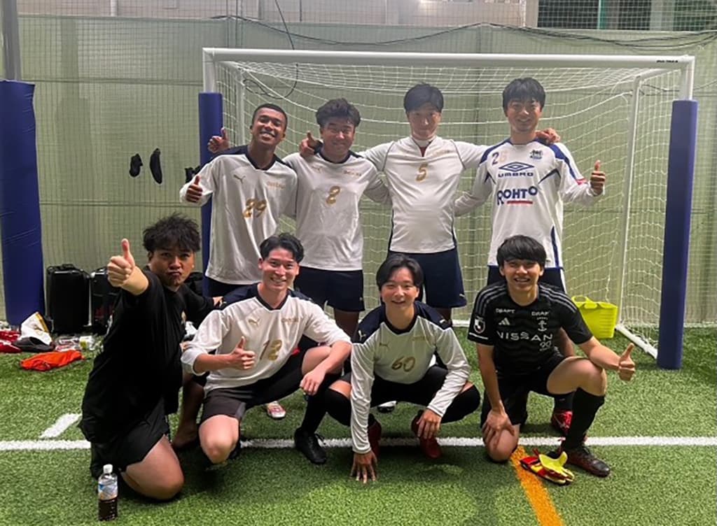 会社のサッカー部に入っています！<br />今でもサッカーはよくしています！